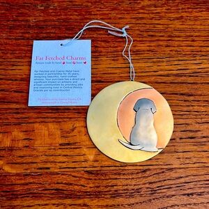 Mixed Metal MOONLIGHT DOG Christmas Ornament